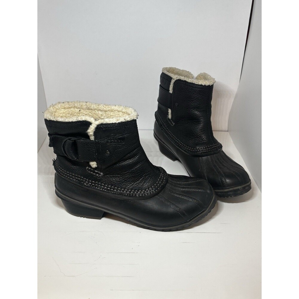 SOREL Winter Fancy Ankle Rain Snow Buckle Duck Boots Size US 6